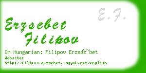 erzsebet filipov business card